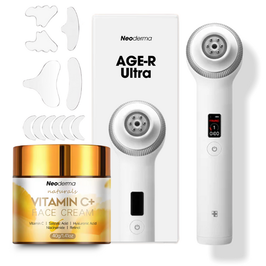 Neoderma AGE-R Ultra + Crème Vitamine C +16 Pièces pour les Soins de la Peau